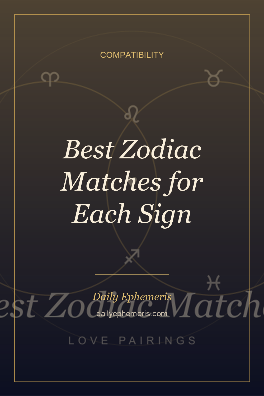Best Zodiac Matches for Each Sign - full astrology guide from Daily Ephemeris